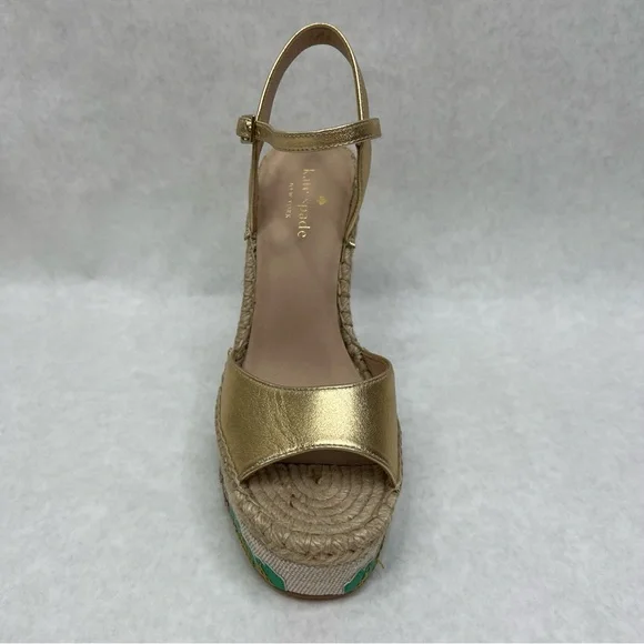 KATE SPADE Dallas Cactus Platform Wedge Sandals - Sz 7 - Picture 10 of 15